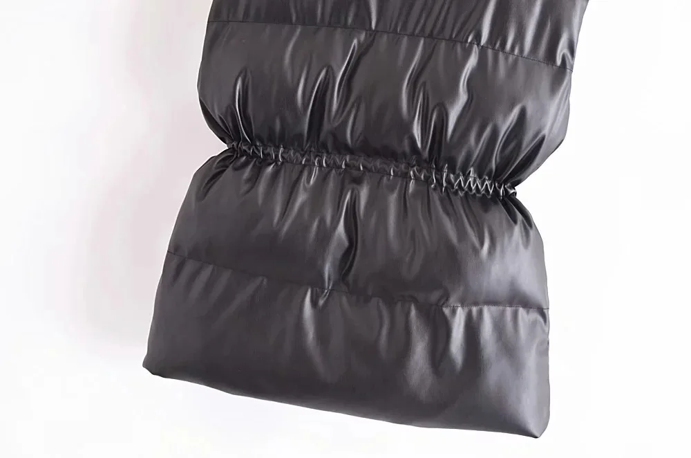 Жилет женский из искусственной кожи без рукавов с воротником-стойкой | Женская