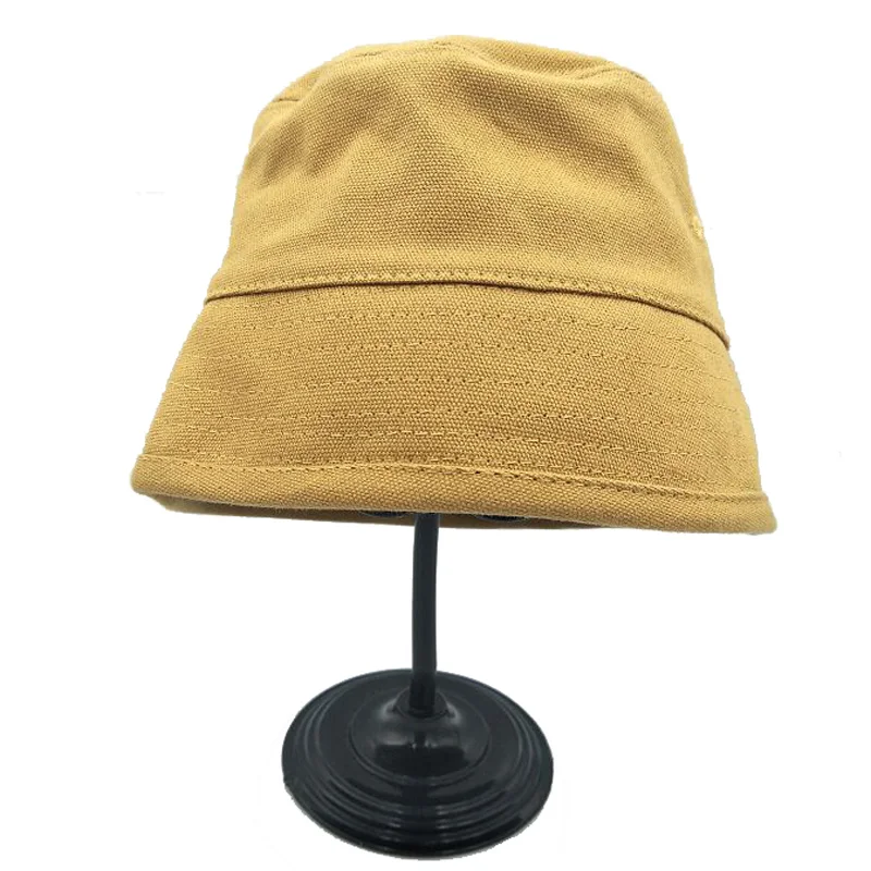 

XEONGKVI Japanese Pure Color Children Bucket Hats Spring Autumn Cotton Beach Sunshade Kids Wide Brim Fisherman Cap For Girl Boy