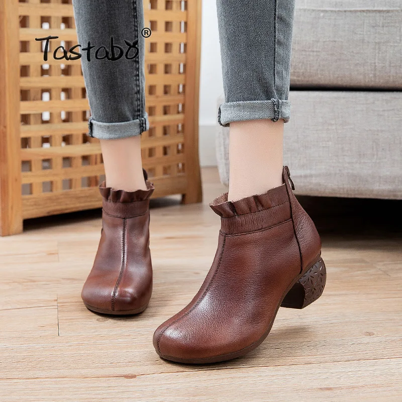 

Женская обувь из натуральной кожи на плоской платформе; Сезон весна-осень; Обувь на танкетке; Женская однотонная обувь на высоком каблуке; ...