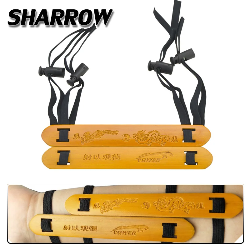 2 шт. Бамбуковая защита для стрельбы из лука настраиваемая рук охоты