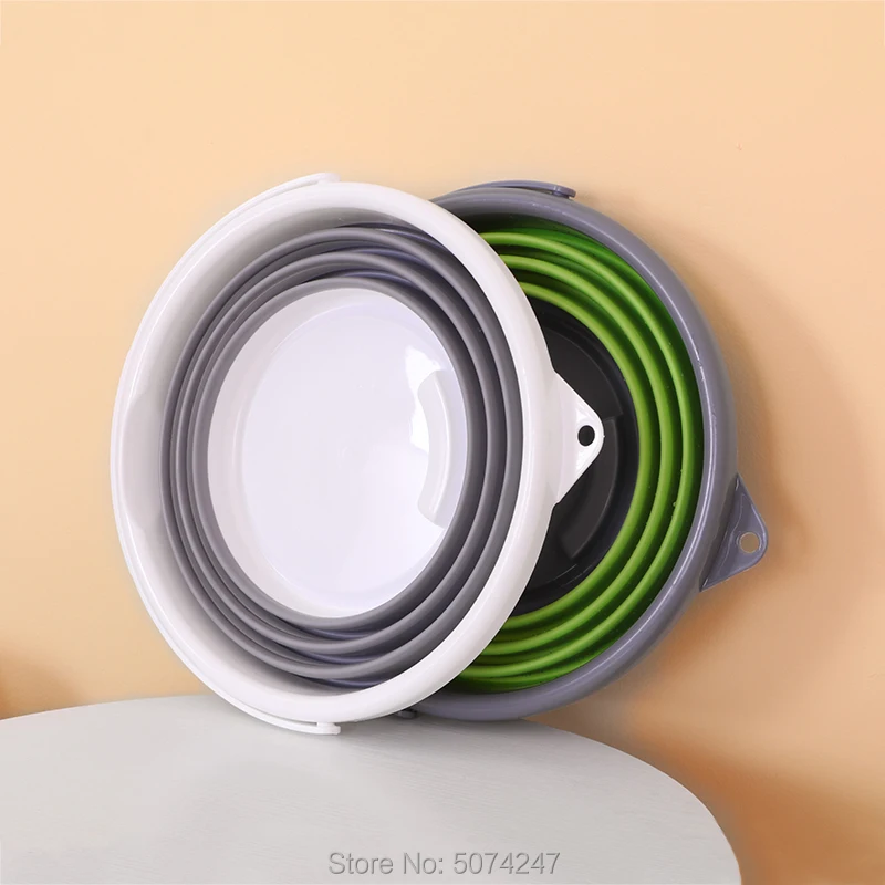 Складное ведро 5л/10л портативное домашнее дорожное уличное складное рыболовное