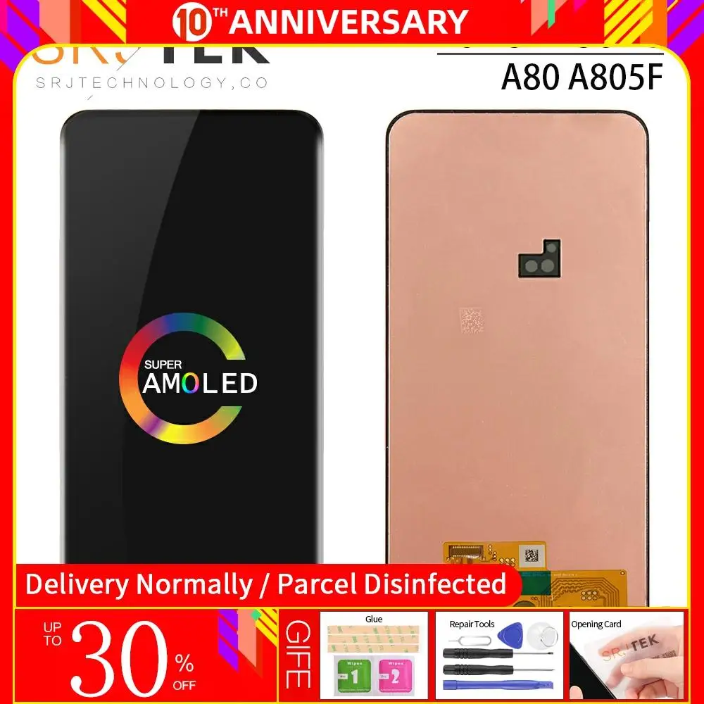 

TFT For Samsung Galaxy A80 LCD Touch Digitizer Sensor Glass Assembly For Samsung A80 Display A805 Screen A805F Display A805FD