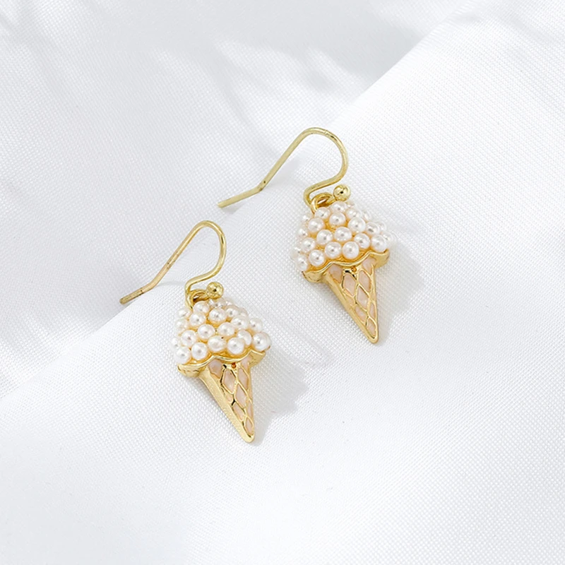 

Необычные серьги с жемчугом, очаровательные свадебные золотые серьги для женщин, милые ювелирные изделия для вечеринок для девочек, подаро...