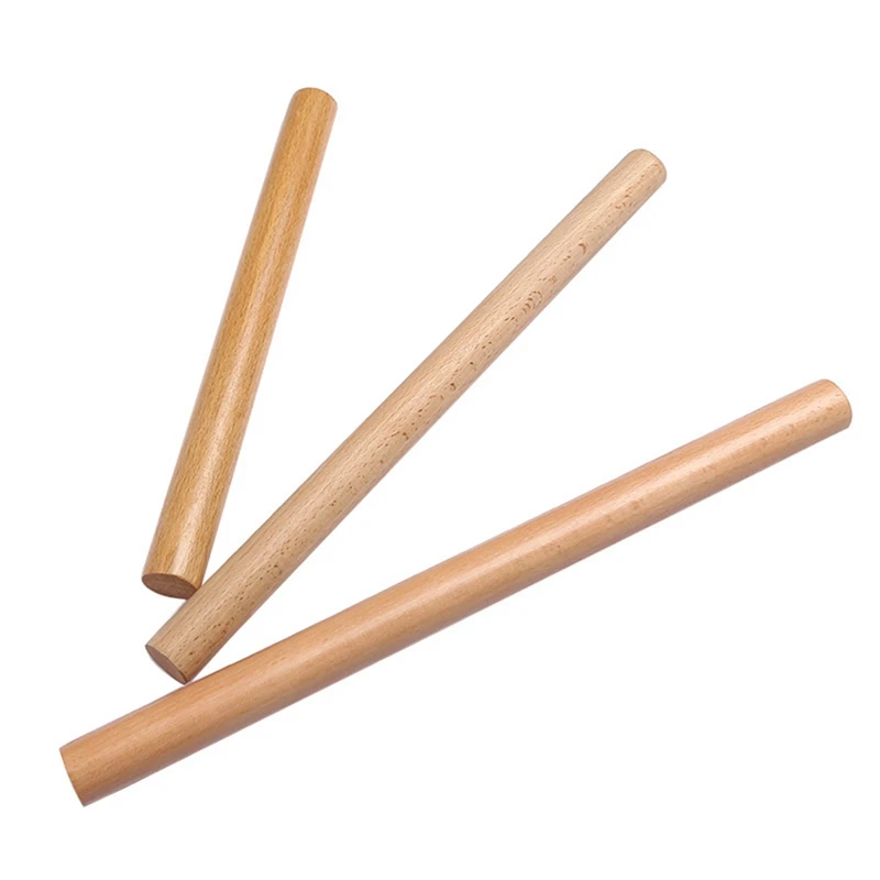 

4 Size Solid Natural Wood Cooking Tools Fondant Cake Decoration Rollers Dough Roller Portable Rolling Pin Kitchen Accessories