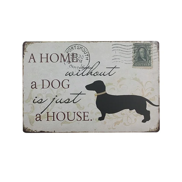 

A Home Without A Cat Is Just A House Metal Sign Vintage Home Decor Tin Sign 8"x12" Wall Decor