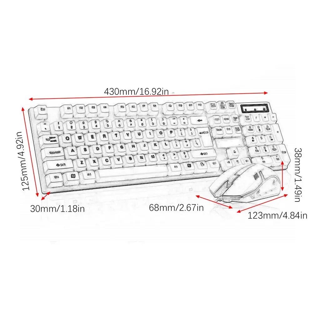 

Keyboard Mouse Set Adapter for PS4 PS3 Xbox One For Xbox 360 Gaming Rainbow LED Typewriter Inspired Mechanical Keyboard