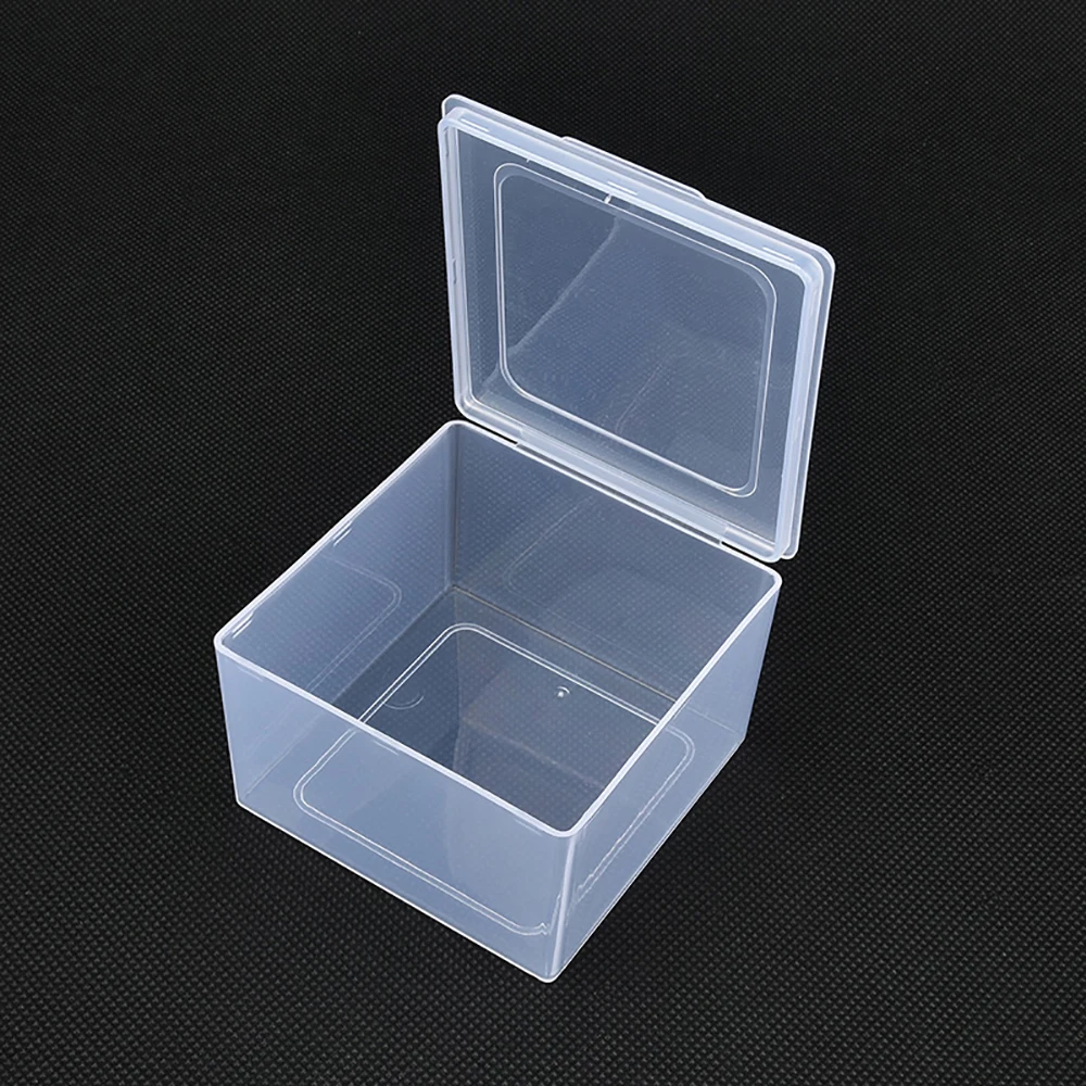 

Small Square Transparent Plastic Box With lid Accessories Jewelry Hardware Tools Electronic Parts Box Gift Box Empty Box