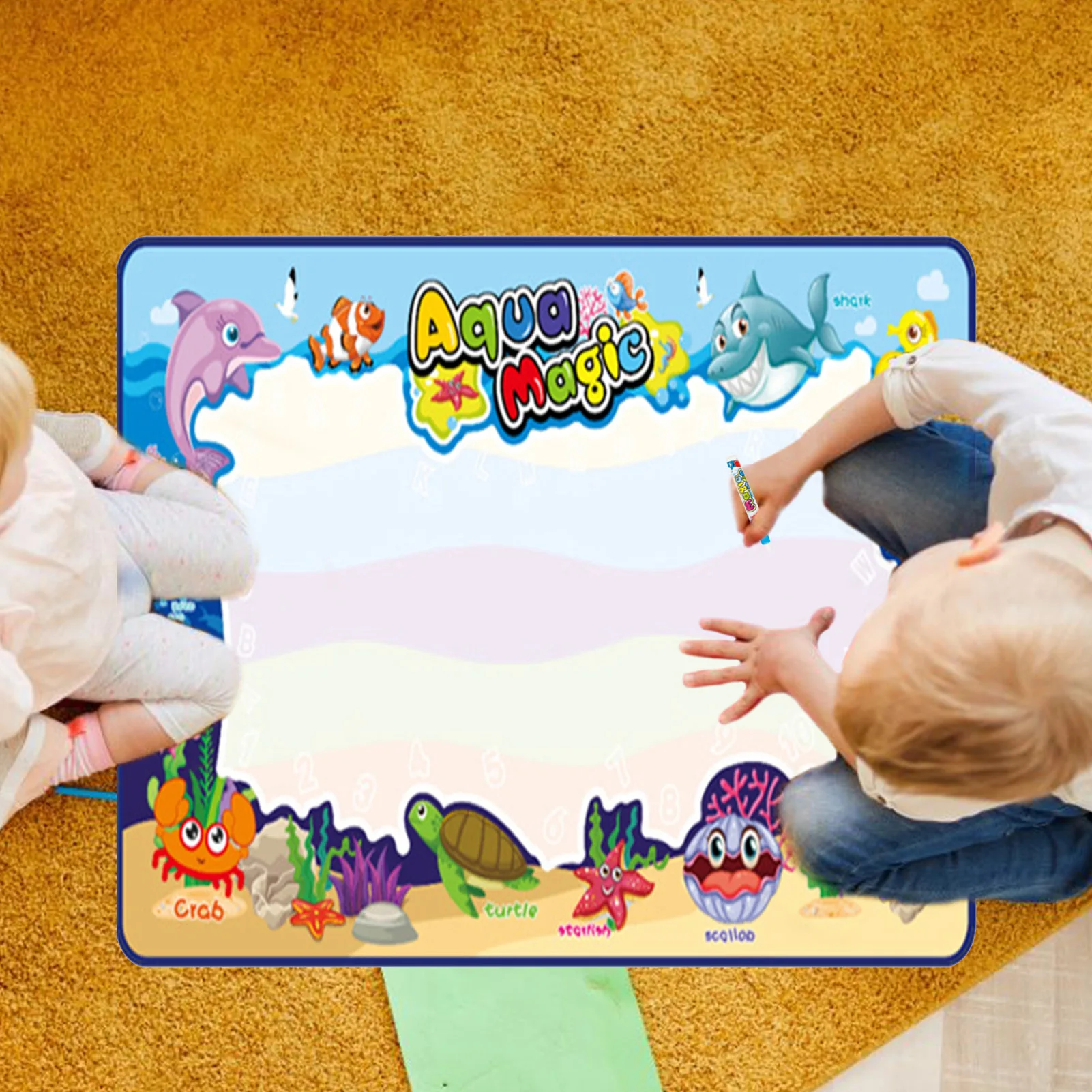 

80x100cm Large Size Magical Water Painting Game Doodle Mat Portable Drawing Learning Educational Toy Puzzle Gift For Children