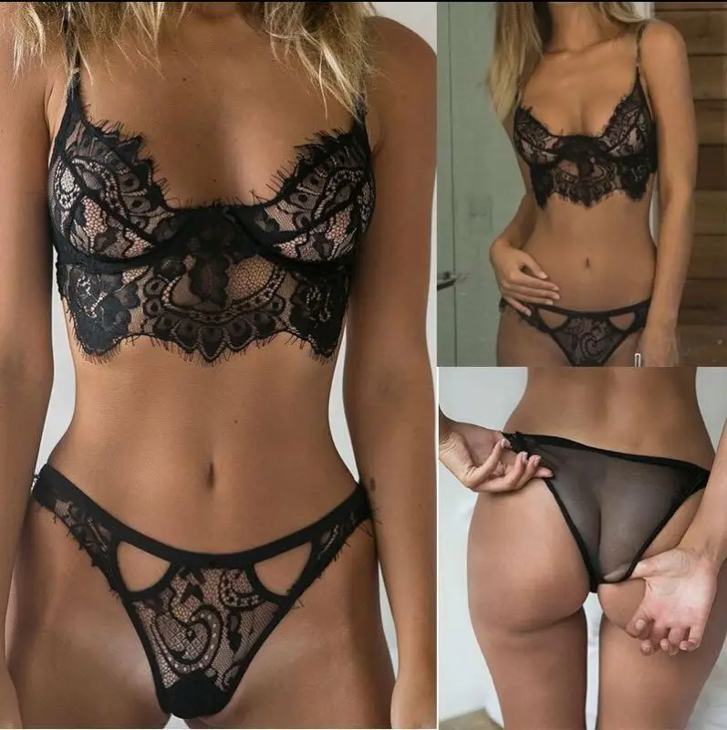 Женское нижнее белье Babydoll ночное комплект с бюстгальтером трусики
