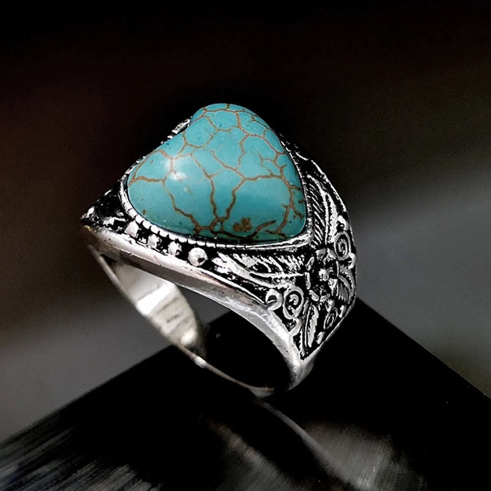 Творческий вырезка цветок листья кольцо ретро покрытием тайский серебряный в