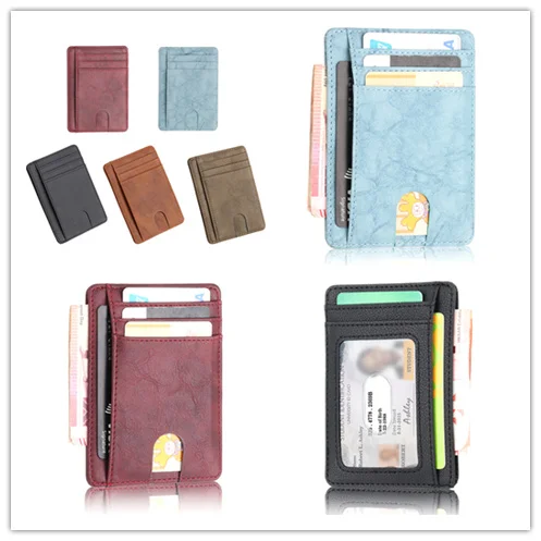 Multi-card-bit for Credit Bank ID NFC RFID Card Holder Sleeve Cover Protector Anti Magnetic Degaussing Case Scan |