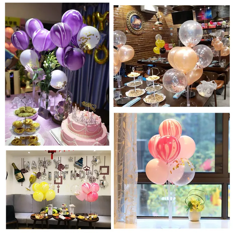 Держатель для воздушных шаров с 7 трубками стойка из прозрачного пластика украшение дня рождения детской