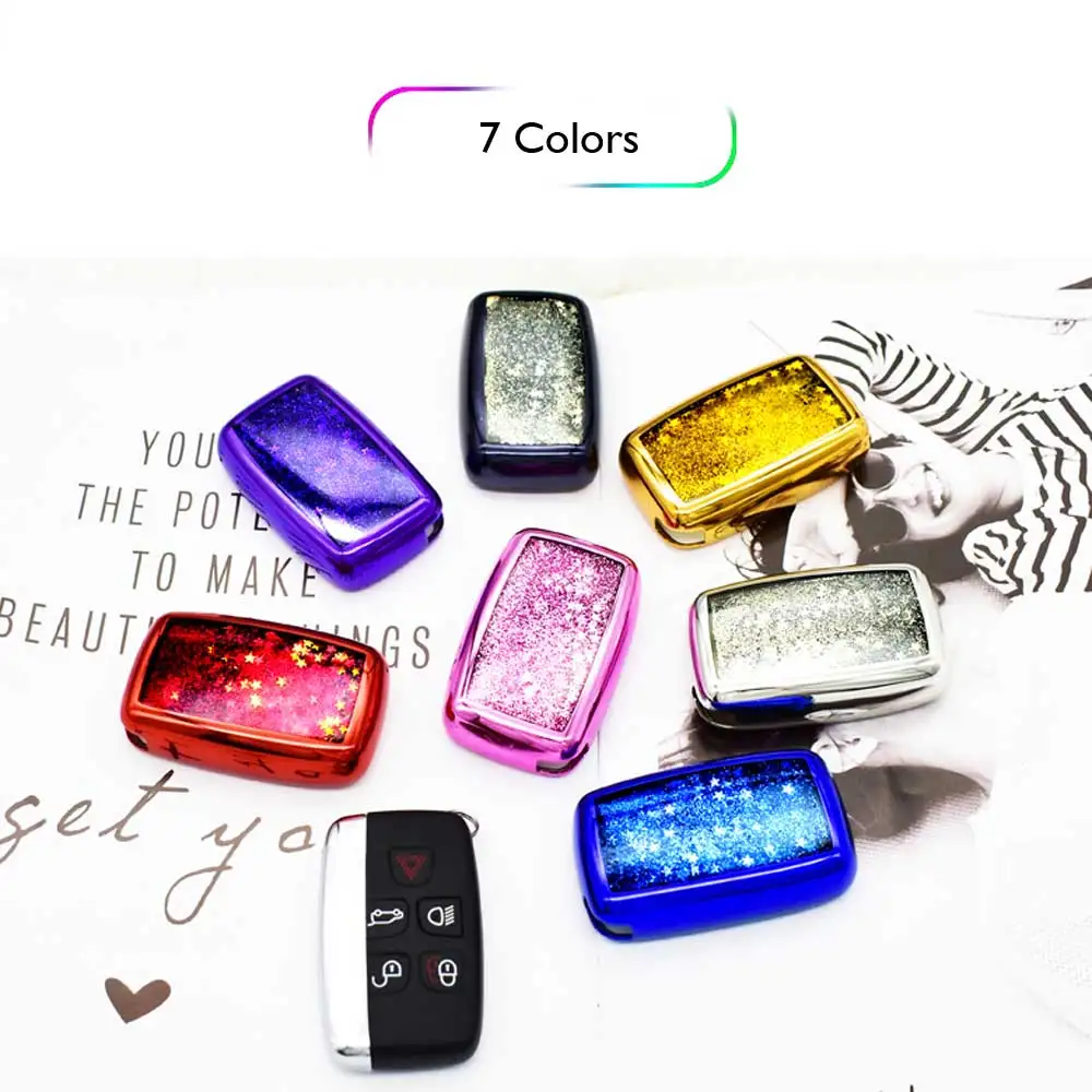 ТПУ чехол для ключей автомобиля Land Rover freelander Evoque Discovery Range Jaguar XF XJ зыбучие пески