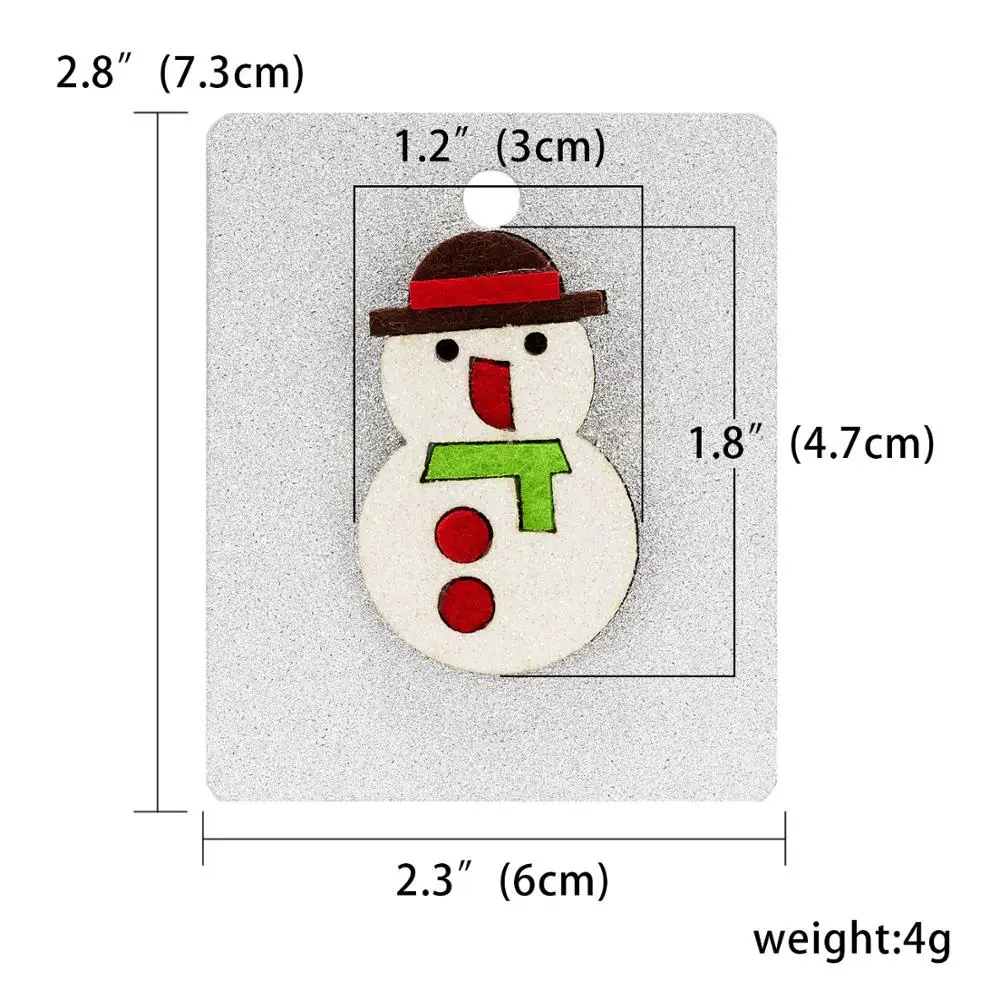 SNOWMAN 17 видов стилей, новые рождественские значки, войлочные тканевые Броши для детей, носки с рождественской елкой, значки Санта-Клауса, значки, аксессуары, ювелирное изделие, год - Окраска металла: SNOWMAN