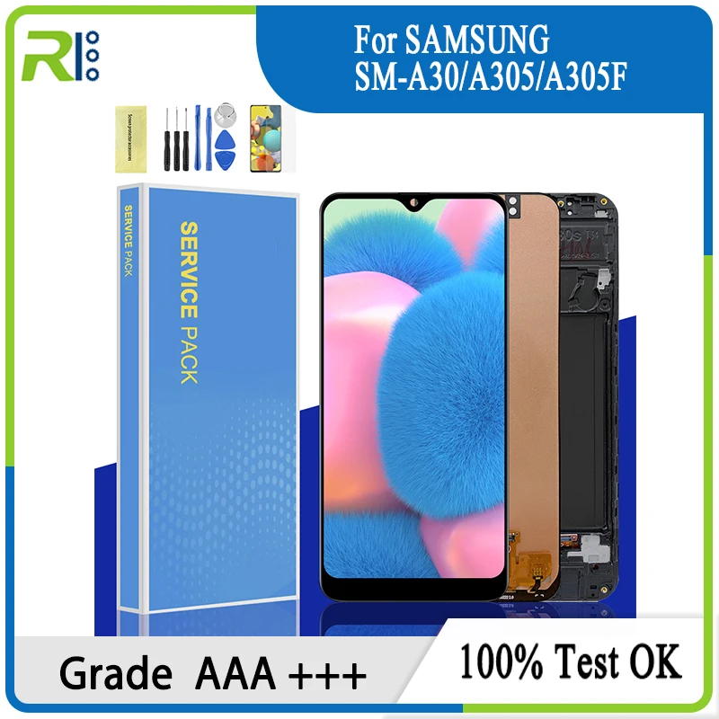 

ЖК-дисплей для Samsung Galaxy A30s, сенсорный экран с дигитайзером в сборе для Samsung Galaxy A30s, A307, A307F, A307G, A307YN, ЖК-экран