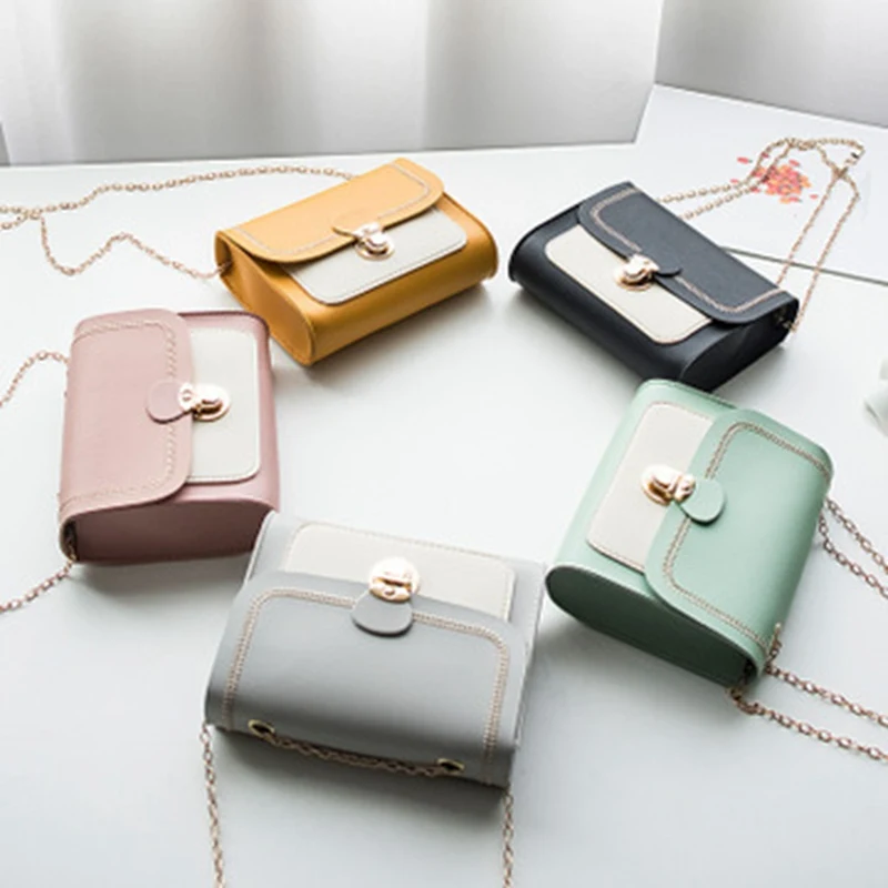 

Mortise lock small square bag 2019 summer new embroidered female bag street messenger shoulder bag mobile phone bag