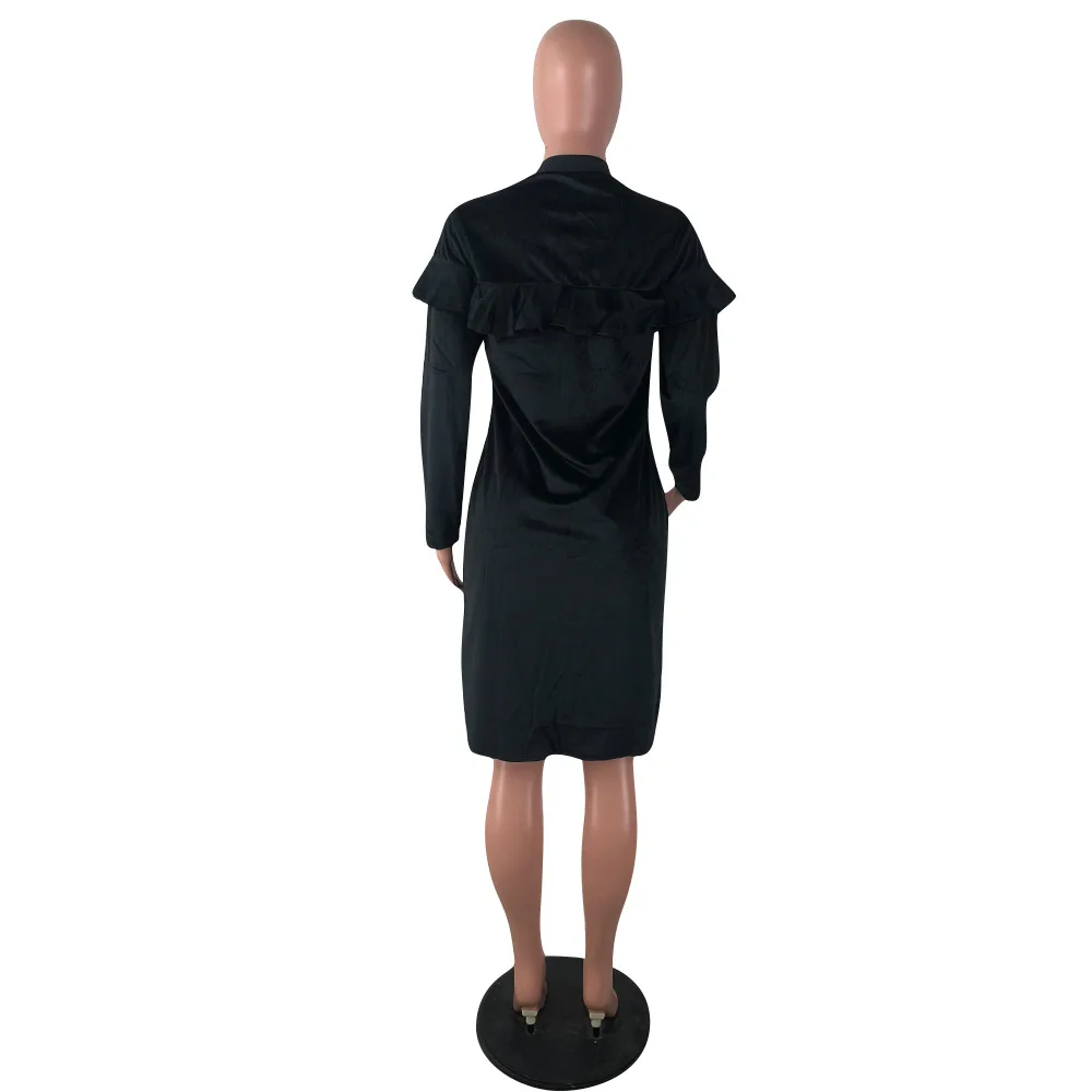 

women autumn zipper up long sleeeve ruffles splicing Gradient long trench active wear high streetjacket coat top outfit