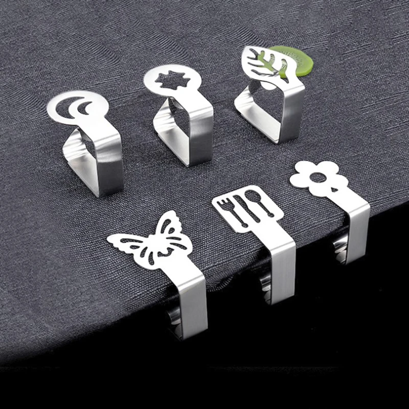 

4pcs New Adjustable Stainless SteelTablecloth Clamp Table Cloth Clips Table Cover Holder for Wedding Party Picnic 2.5-3.5cm