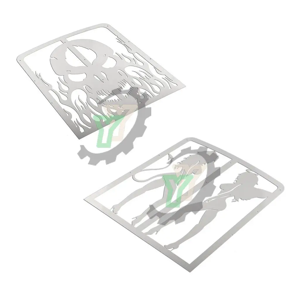 

1PCS Skeleton/Angel&Devil ATV Quad Off Road Racing Grille Cap Protector Cover For Yamaha Banshee 350 Radiator Grill 1987-2012