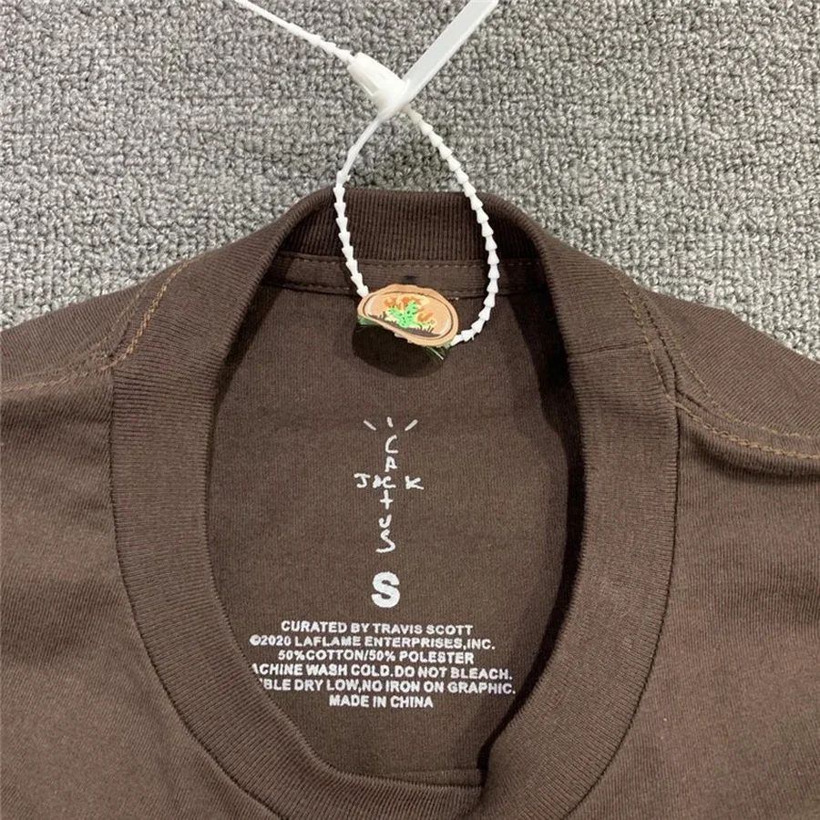 

Travis Scott Cactus Jack Digital Girl T-Shirt Men Women Brown Acid Washed Jackboys Tees Tee clothing oversized
