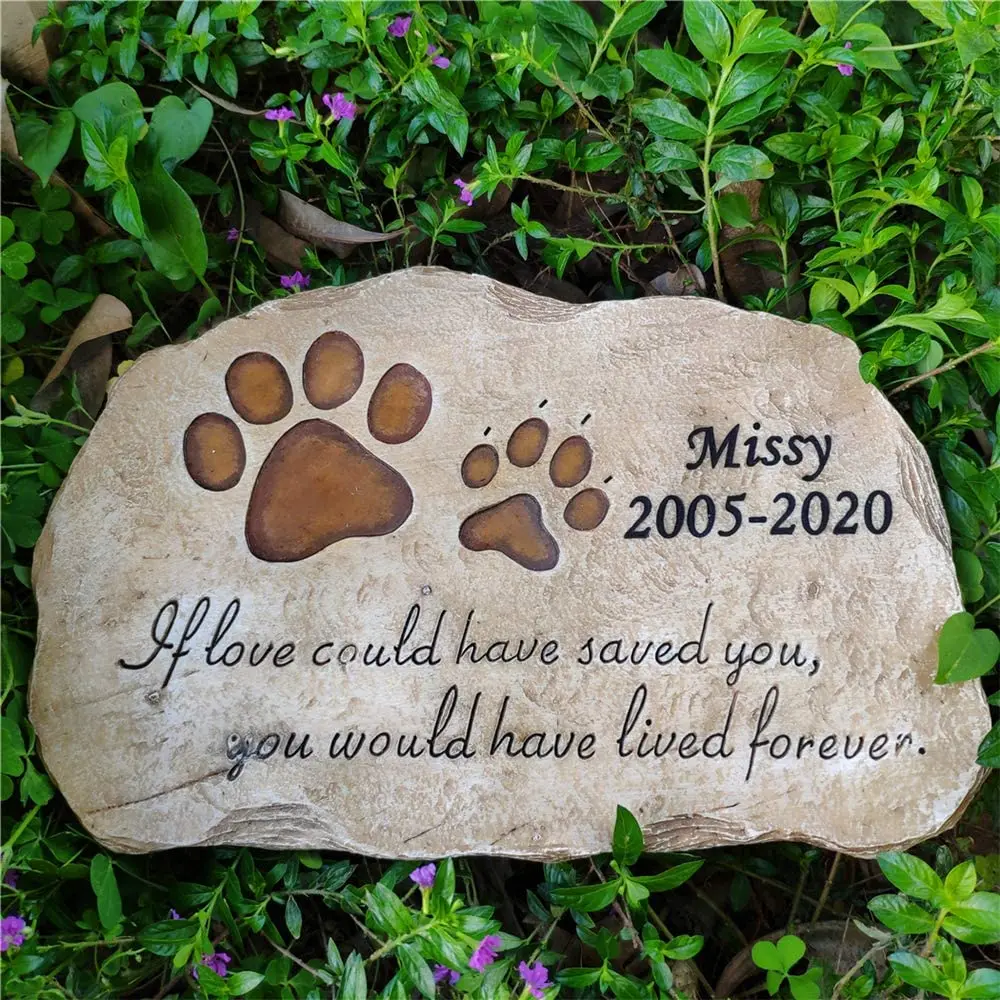 Персонализированный памятный камень маркер для собак и кошек сада или лужайки с