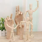 Деревянная художественная модель украшения деревянная кукла шарнирные руки для дома гостиной офиса настольные украшения фигурки Миниатюрные