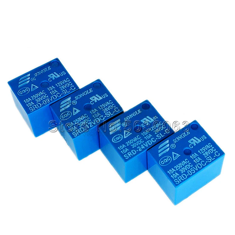 5 шт./лот Оригинальное реле Songle SRD 05V 12 В 24VDC SL C 5pin T73 10A 1 групповое
