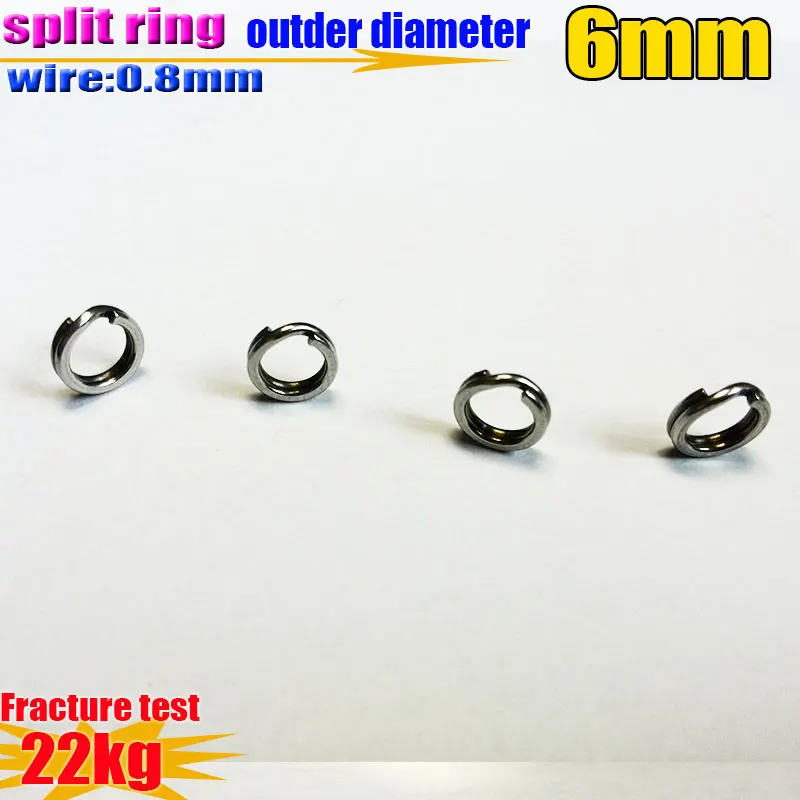 

2019new fishing lures with split rings size:wire0.8mm OD6mm quantity:80pcs/lot