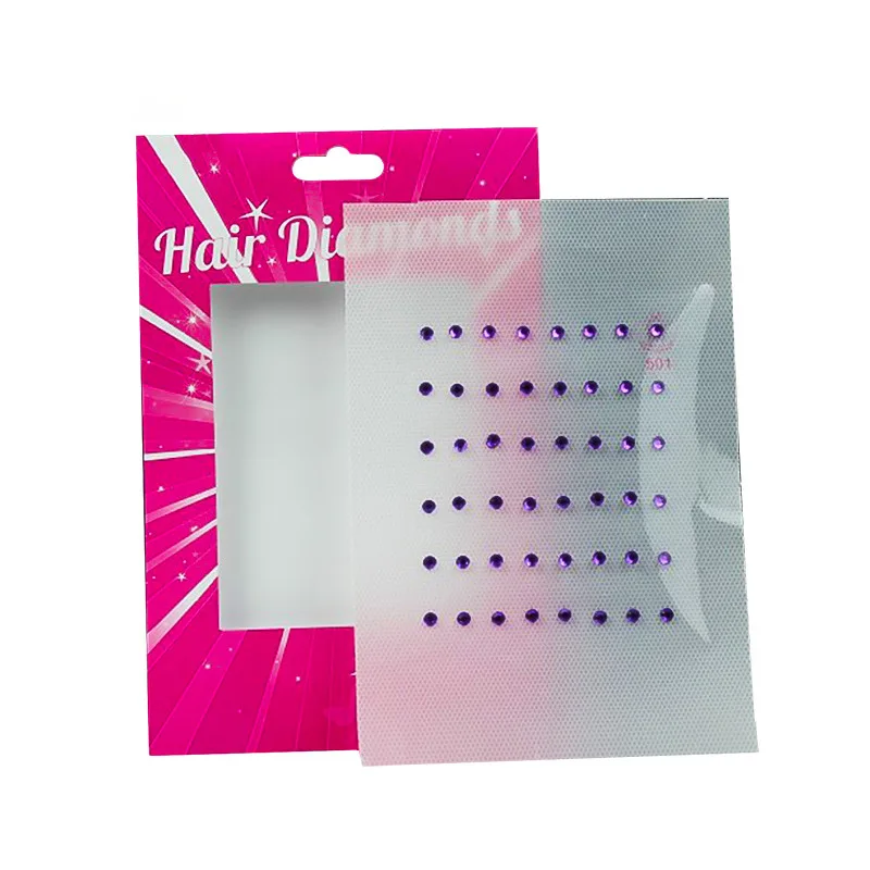 48 шт. Стразы Украшения для волос девушки бриллианты Декор одноразовый Модный