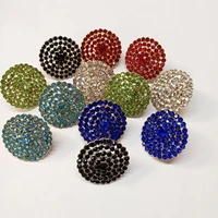 itenice full rhinestone round stud earrings women luxury shiny crystal bohemian statement earring gift 2020