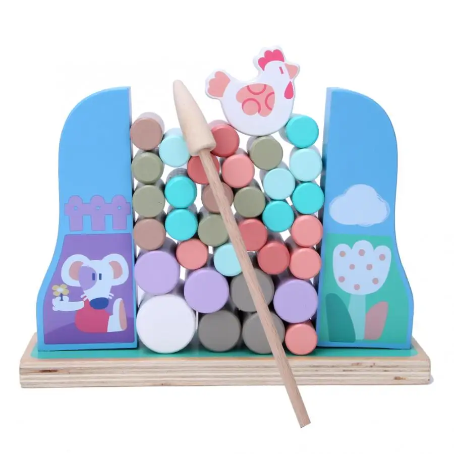 Милый медведь деревянные балансные блоки игрушка Монтессори строительные для