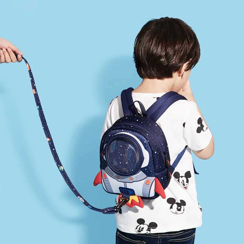 School Bags 3D Cartoon Rocket Children Boys Backpack Toddler Kids Bookbag Kindergarten Bag Space Capsule Cute Backpack