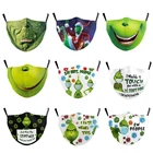 Милая маска для лица The- Green-monster мультяшная серия Косплей Взрослые Унисекс маски для рта Защита лица Пыленепроницаемая противотуманная вечеринка