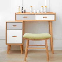 solid wood dressing table nordic small apartment bedroom with light simple multifunctional retractable vanity dresser stand