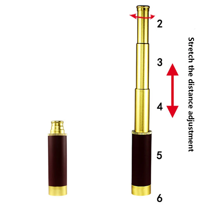 Мини телескоп 500 м в стиле ретро монокулярный портативный складной с пиратским