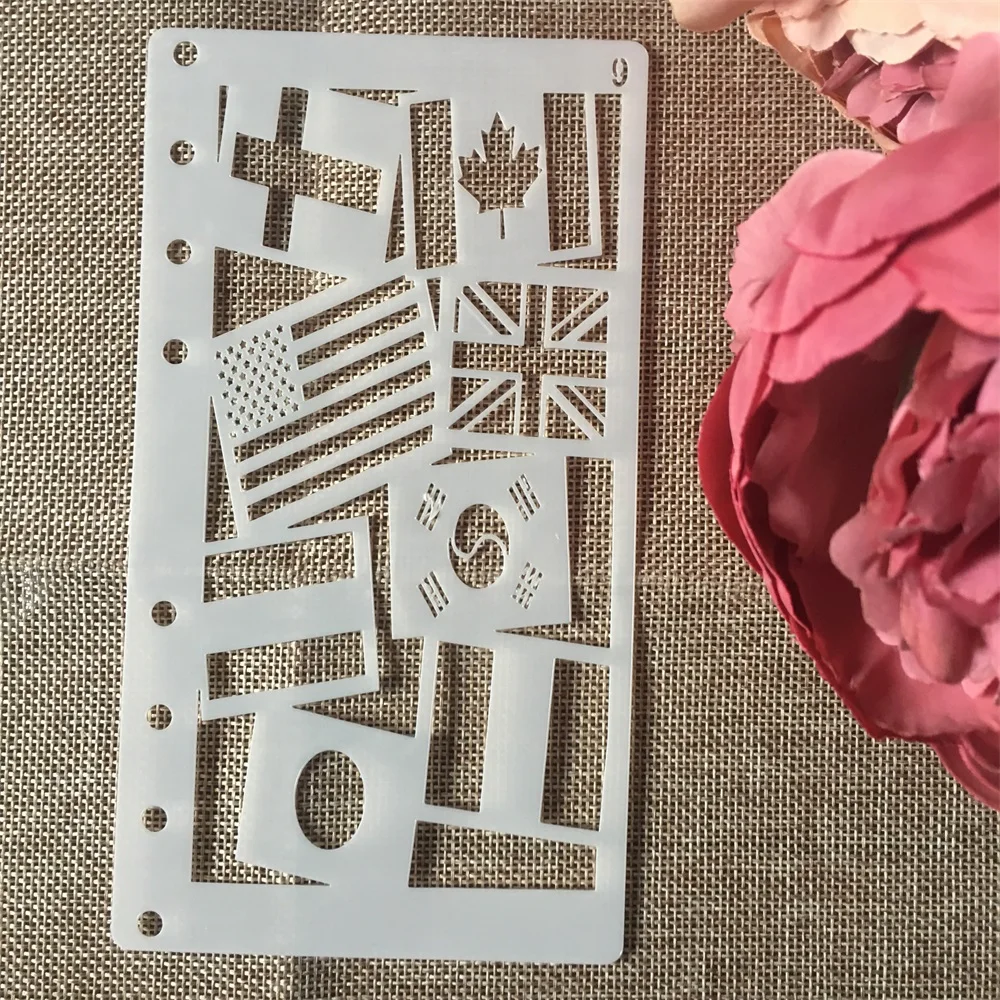 1 шт. трафареты A6 с национальным флагом страны для творчества слоистые настенная