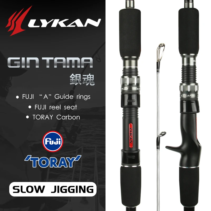 

LYKAN Japan Full Fuji Parts Slow Jigging Rod 1.96/1.98/2.04m Drag Max 7-16kg Spinning/Casting Boat Ocean Fishing Rod Saltwater