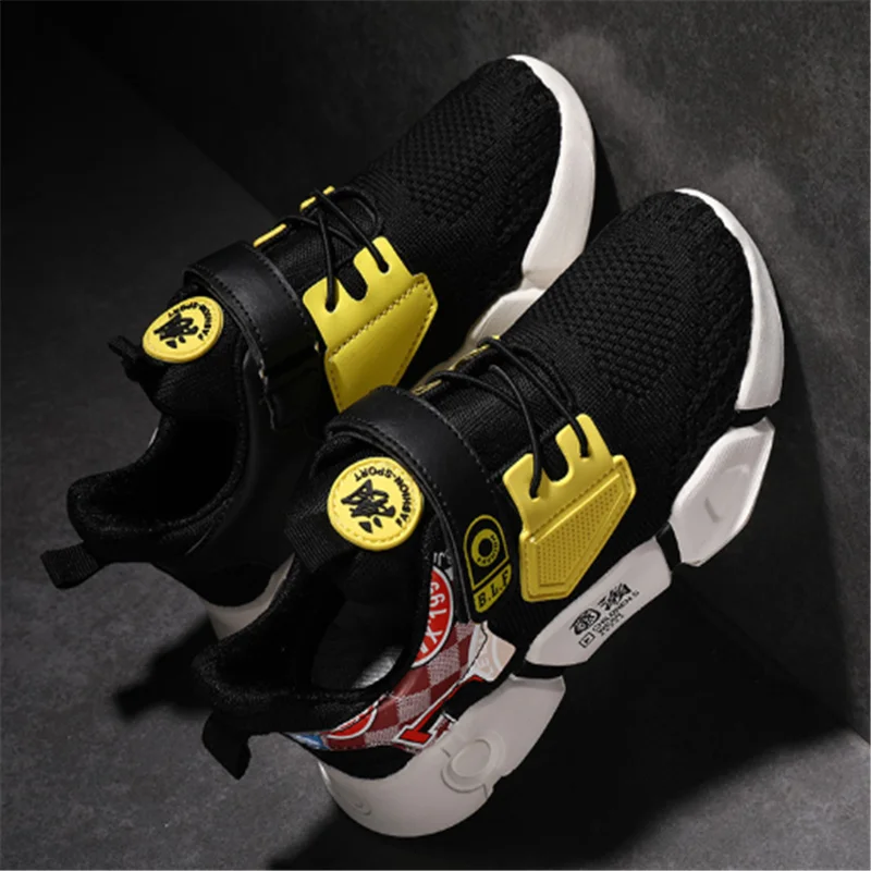 2020 Sale Lightweight Kids Sneakers Breathable Boys Girls Shoes Non-slip Children's Casual Flying Woven Mesh | Детская одежда и