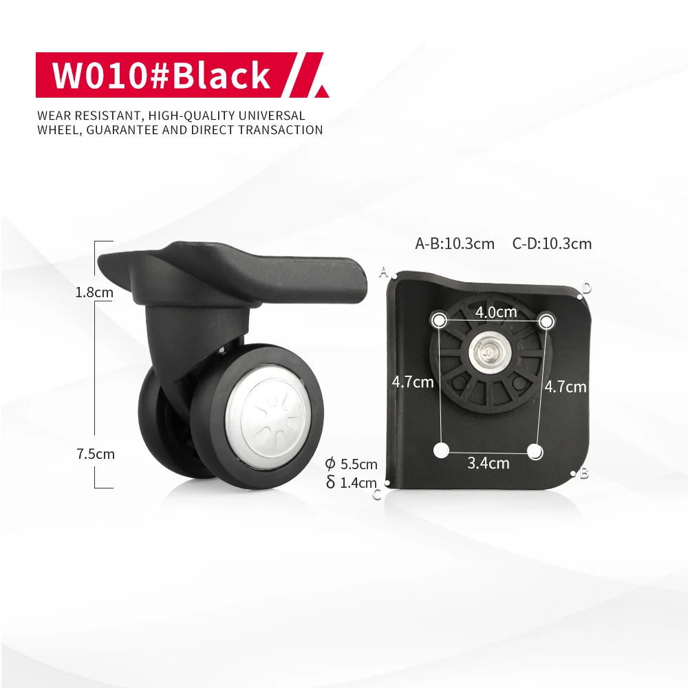 DILONG W010 Trolley wheel suitcase accessories original luggage case replacement universal parts box silent practical wheel