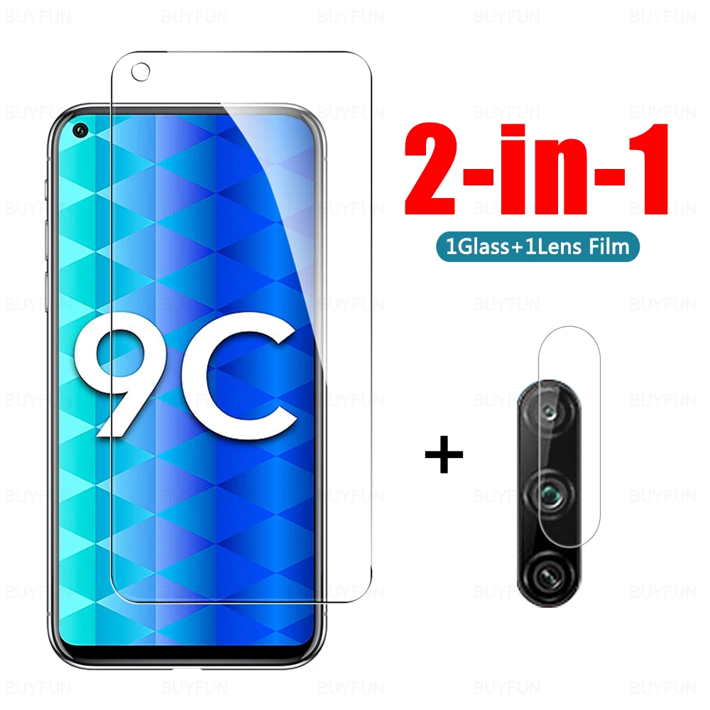 Защитное закаленное стекло 2-в-1 для Honor 8x9 9x Lite Защита экрана 9c Global Защитная пленка
