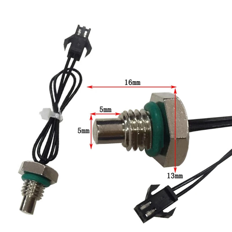 

NTC Thermistor Temperature Sensor M8 Thread Working Temperature 60 Line Length 15cm SM-2Y Wall Mounted Tube Clamp Type H05F