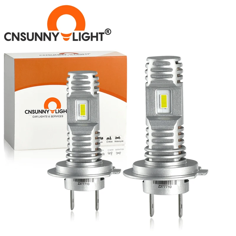 CNSUNNYLIGHT H7 H4 H11 Светодиодный беспроводной автомобильный фонарь 9005 HB3 9006 HB4 H8 12000Lm 3000K