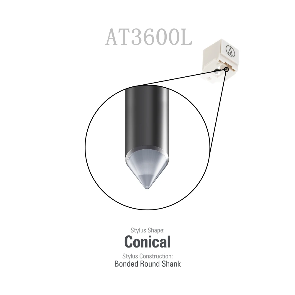 1pcs AT3600L Phono Cartridge Vinyl Record Playe MM LP Phonograph Stylus Moving Magnet 20Hz-20kHz