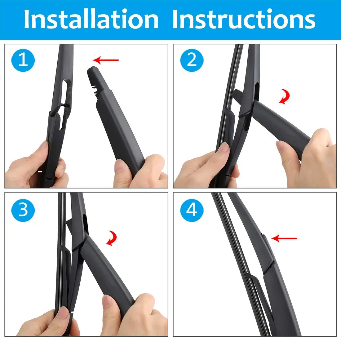 X Набор накладок стеклоочистителя на лобовое стекло заднего вида для Honda Civic Hatchback