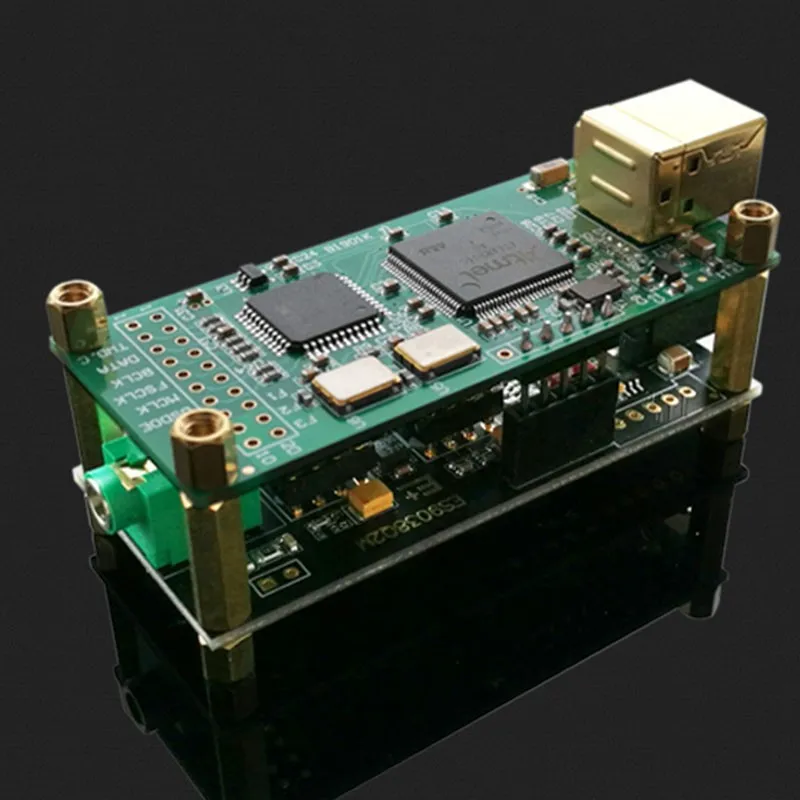 

Amanero Interface + ES9038Q2M Audio Decoder Board Audio HiFi USB Sound Card Support DSD256 PCM 384Khz