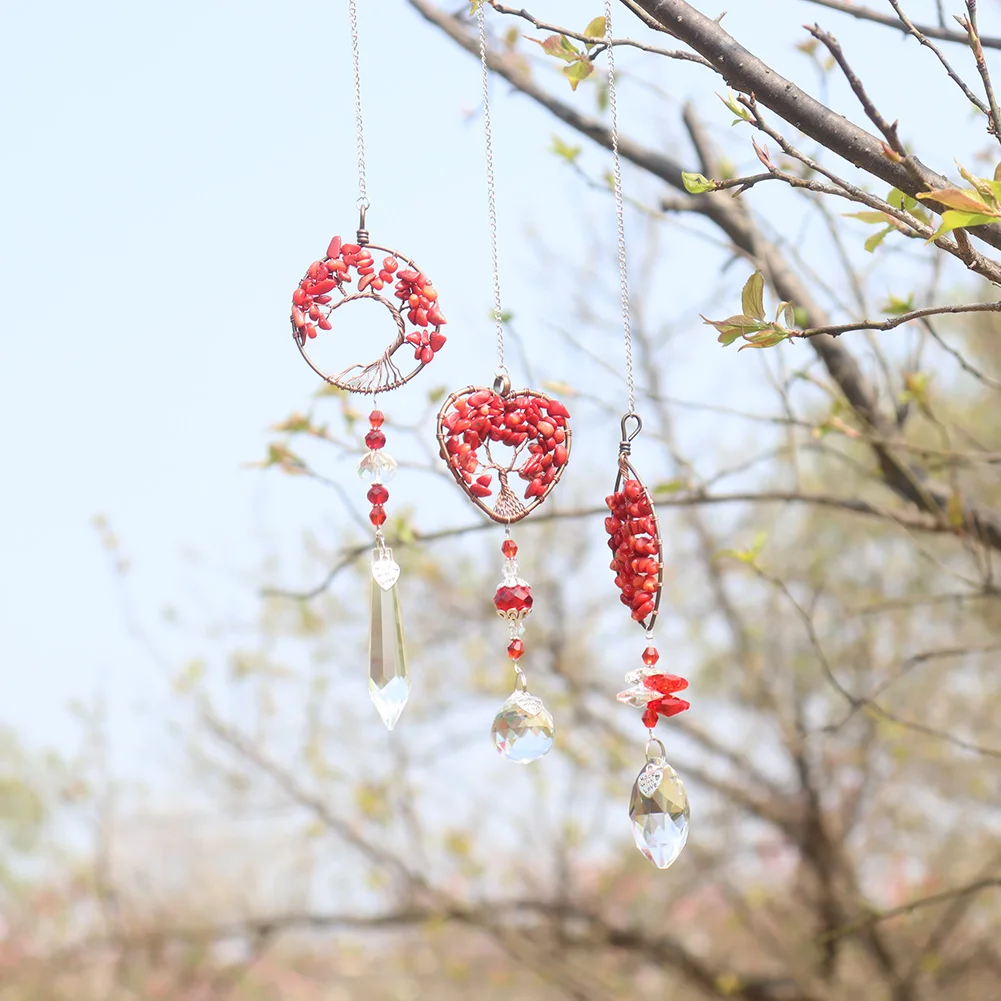 Подвесные хрустальные бусины в виде дерева призма искусственная цепочка