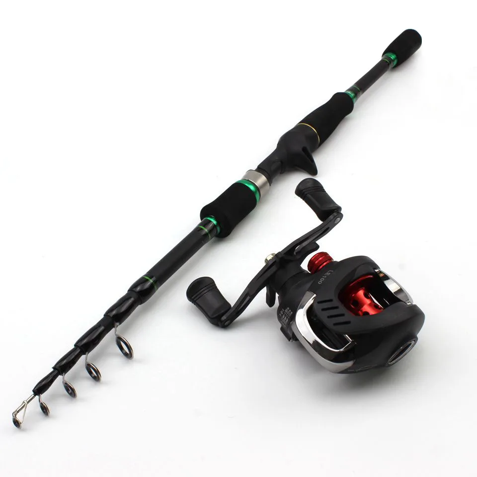 

1.8M 2.1M 2.4M 2.7M Fishing rod with reel Casting Rod and Casting Reel set carbon lure fishing rod Lure Weight 7-28g M power