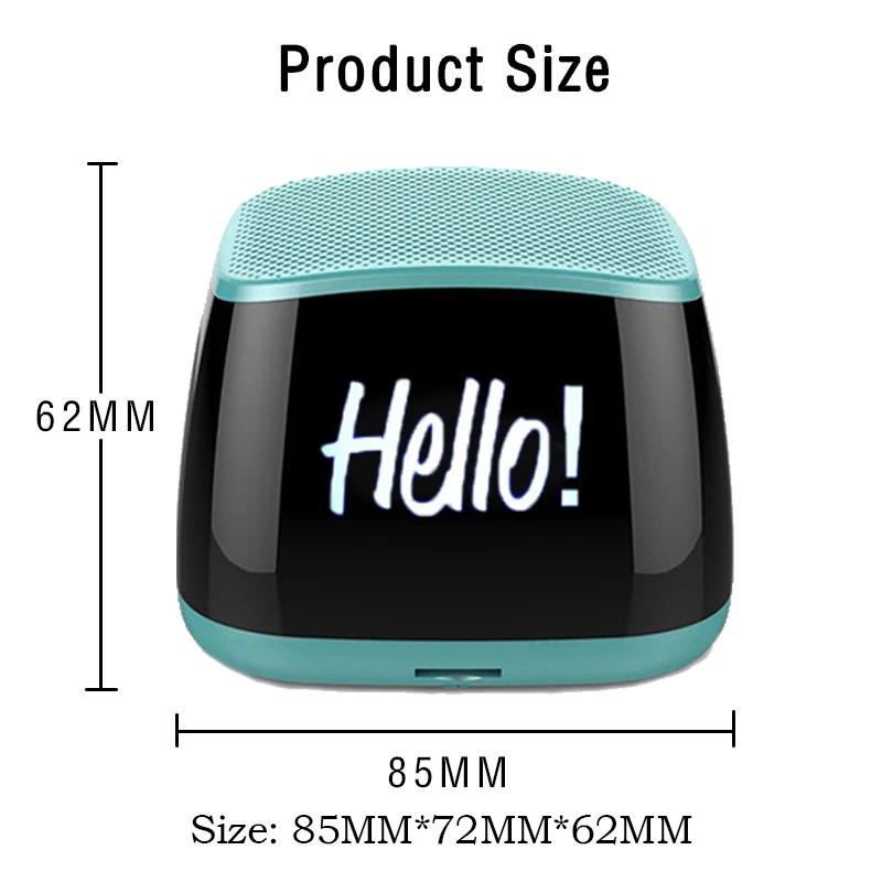 

Portable Bluetooth Speaker Mini Wireless gift LED backlight Subwoofer Outdoor SpeakersTWS TF USB Stereo Loudspeaker Music Box