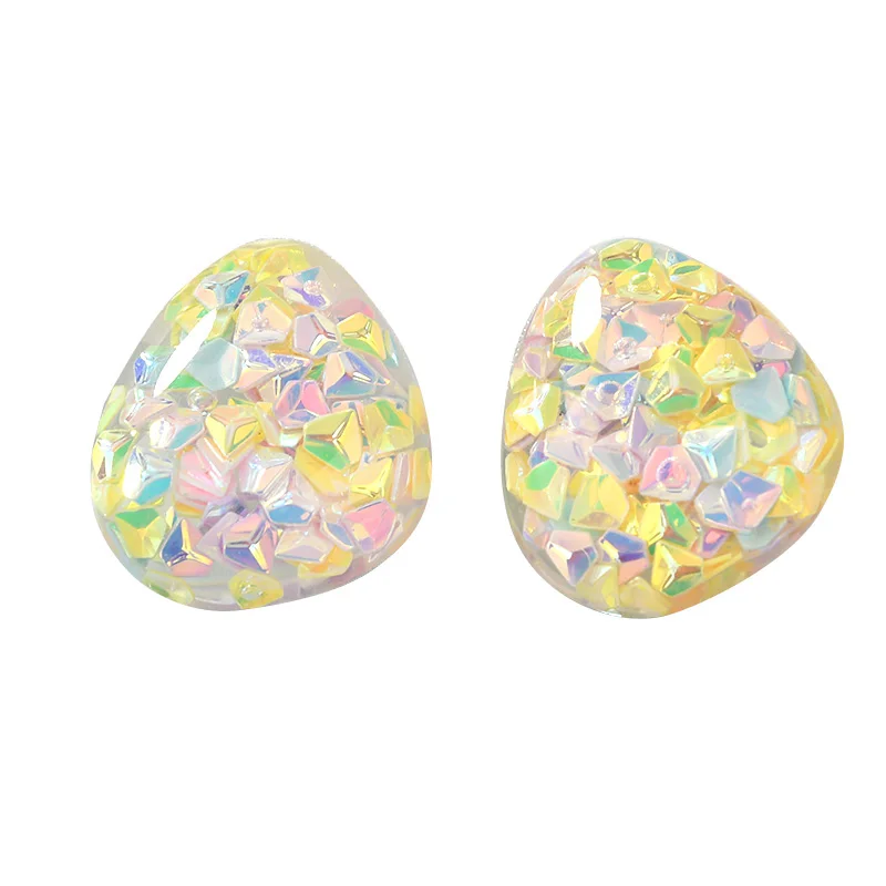 Разноцветные лазерные блестки из смолы асимметричные патчи сделай сам японские