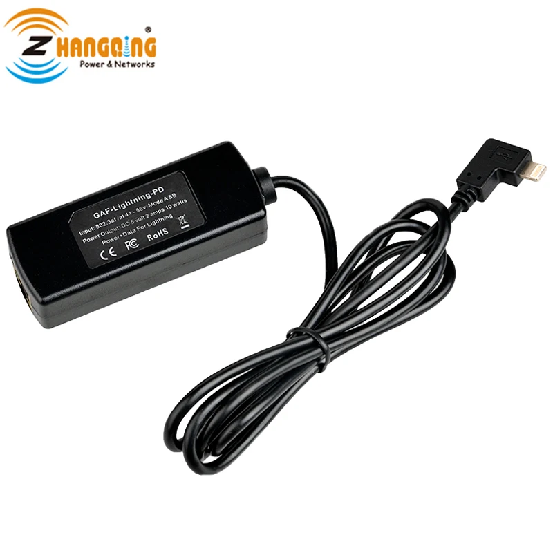 5V PoE Splitter Adapter 802.3af PoE Power & Data Charger for Conference Rooms Mounted Tablets and More Extends POE to 328 Feet
